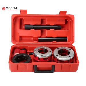 Ratchet pipe threading tools kit 1-1/2"-2" malleable cast iron, durable and