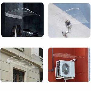 Clear Polycarbonate Door Canopy PC Plastic Sun Shade Awning
