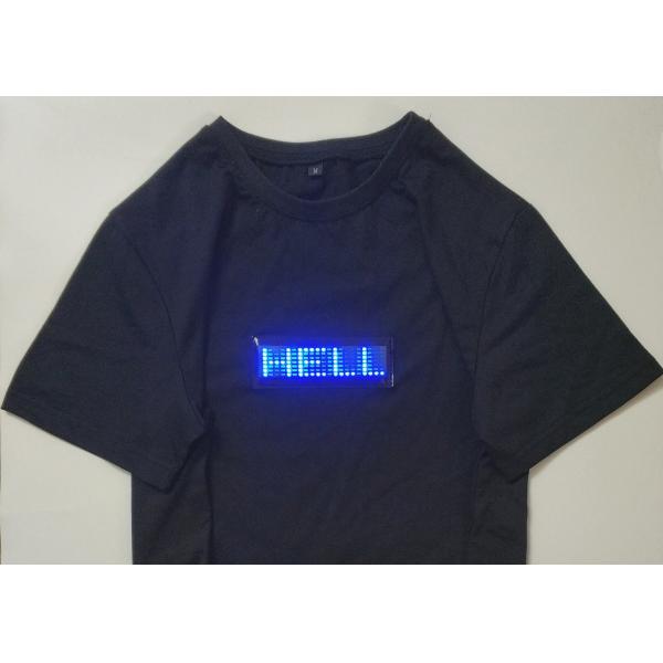 high light flashing Hip Hop street led t-shirt wearable mini led message display T-shirt for party or bar pop led gift