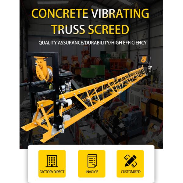 Control Type Semiautomatic Super Concrete Vibratory Truss Screed Machine for Leveling