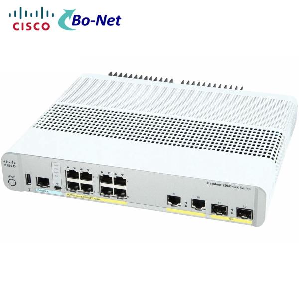 Cisco Network Switch WS-C2960CX-8PC-L 2960-CX Switch, 8 GE PoE+, 2 x 1G SFP