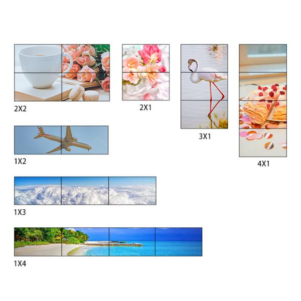 1X4 1X3 1X2 2X1 3X1 4X1 UHD TV Wall Processor for Max. 3840x2160 60Hz Input Resolution