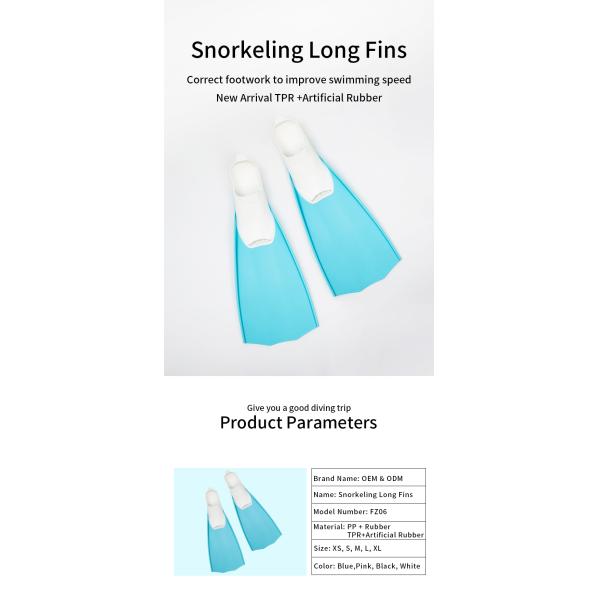 TPR Rubber Short Freediving Fins For Men Women Training Customized