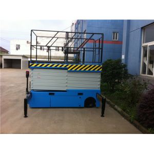 Yellow Color 500KG Electric Hydraulic Scissor Lift With Extendable Platform