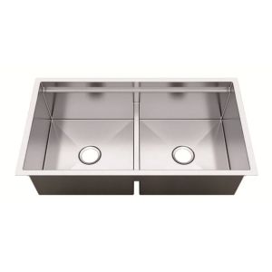 Double Big Bowl Low Divide Sink Fast And Easy Drainage With Pitched Sink
