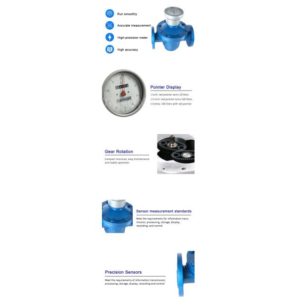Durable Positive Displacement Meter 0.5 0.2 Accuracy DN10 - DN200 Nominal Diameter