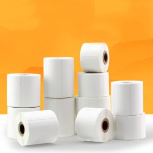 Glossy Surface Thermal Label Rolls Waterproof For Durable Printing