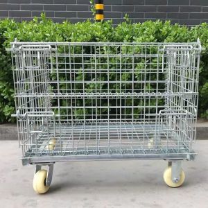 OEM ODM Metal Collapsible Wire Mesh Containers Zinc Plated