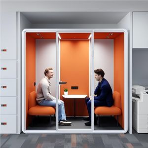 China Efficient Office Soundproof Meeting Booths High Privacy 2-4 Person Pod 100-240V With Easy Installation on sale