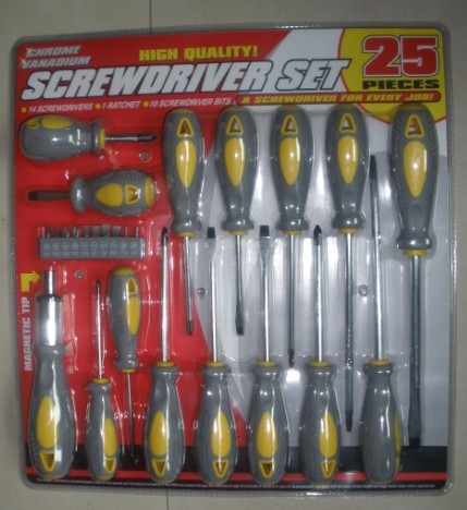Quality 25 pcs screwdriver tool set ,with 10 pcs bits for sale
