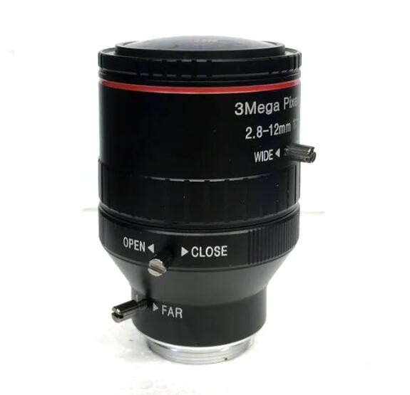 1/2" 2.8-12mm F1.6 3Megapixel C-mount DC Auto IRIS Manual Zoom Vari-focal Lens