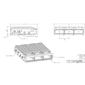 TE 2007456-3 QSFP+ Cage Ganged (1 x 3) with Heat Sink Connector Customer Applied