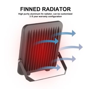 100W 10,000LM LED Flood Light with Precision Lens - Super Bright Spotlight,Gray