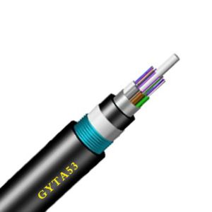 China GYTA53 Underground Direct Buried Armored Fiber Optical Cable 24/48/64/96 Cores on sale