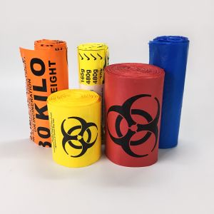 Custom Printing Plastic Biohazard Infectious Waste Bag In Roll