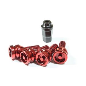 Titanium Alloy Ti-6Al-4V Car Wheel Bolts Floating Cone Seat Polished Finish