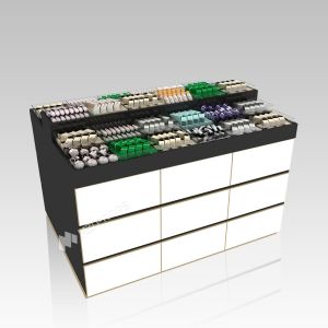 Customized Retail Store Display Rack for Samples and Skincare - Island Unit for