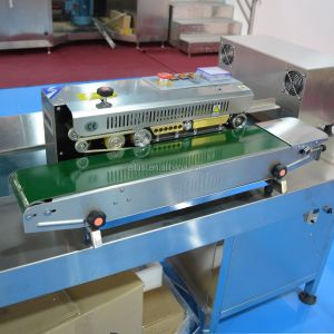 stepless speed Plastic Bag Heat Sealer with Date Code Printer 0.12M/mins