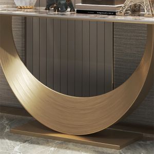 Customized Luxury Entrance Console Table Gold 120cm/150cm Length