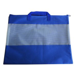 Polyester Mesh Bag With Handle, B4 Size, Solid Color, Color And Size Can Be