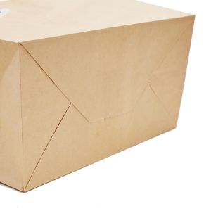 11''X6''X11" Kraft Paper Bags Die Cut Handle With Reinforced Handle