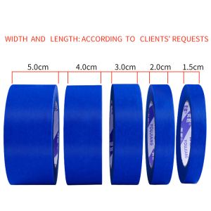 Custom High Temperature Resistance Blue Masking Tape Painting Refinish