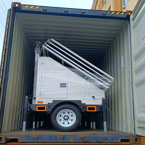 Portable Solar Light Tower Construction Site Trailer Light Tower High Performance Solar Powered Lighting Towers