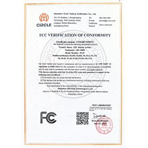 Shenzhen Led King Technology Co., Ltd. Certifications