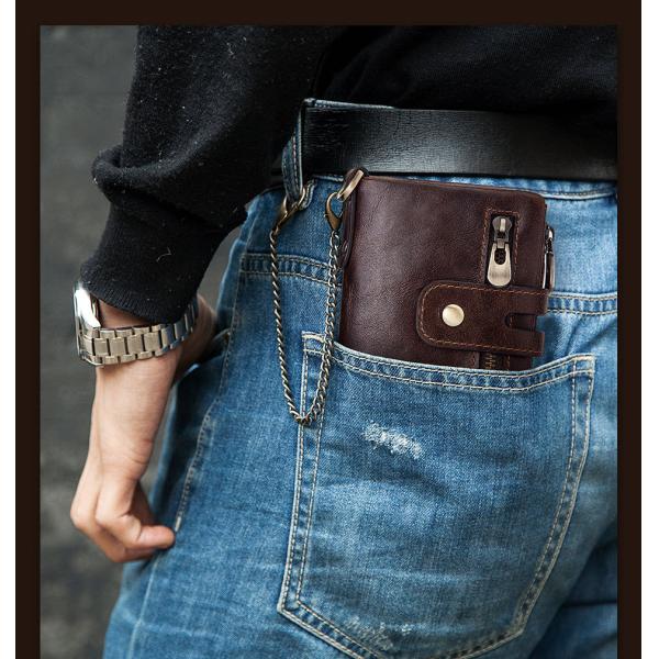 Business Design Style Genuine Cowhide Leather RFID Mini Wallet for Mobile Phone Cases