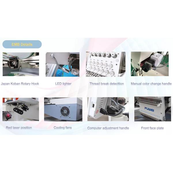 Automatic Computerised Embroidery Machine For Sweaters 4 Head Caps Screen