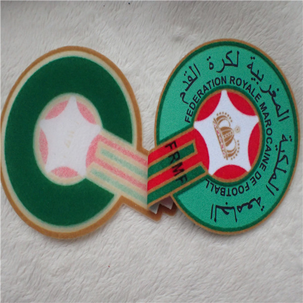 Exquisite Heat Transfer Flocking Sewing Patches On Clothes Club Logo Multi - Color