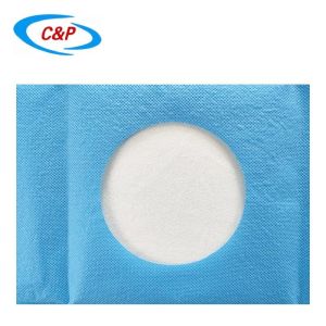Adhesive Aperture Fenestrated Disposable Surgical Drape Blue SMS PP PE material