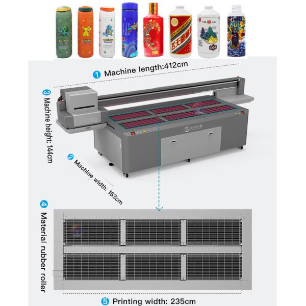 Customizable UV Printer 10cm Medium Height And 2500 X 1000 X 1300mm Equipment