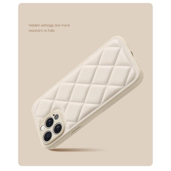 PU Lingge Winter Down Jacket Mobile Phone Cases for iPhone 15 Pro Max Lingge Material