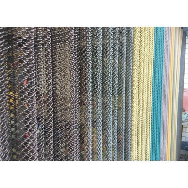 Durable Metal Mesh Drapery Restaurant Hotel Fireplace Spark Screen Mesh Curtains 6x6mm
