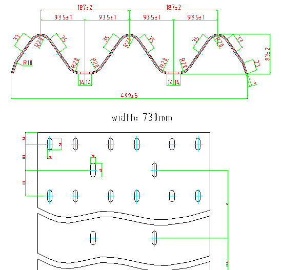 55KW Motor GuardRail Roll Forming Machine 2.0-4.0MM Thickness