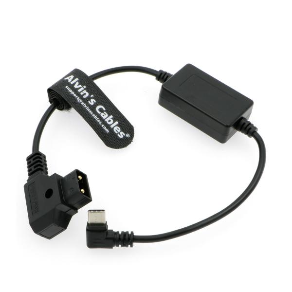 Quality USB-C Type-C Right Angle To D-Tap Power Cable Regulated 5V Output For Blackmagic Design Micro Converter for sale