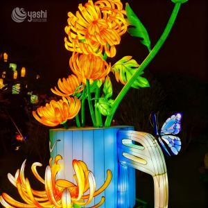 Zigong Lantern Manufacturer - Chrysanthemum Design Lantern for Holiday Mall
