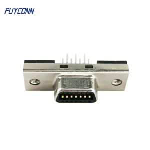 14 Pin SCSI Connector Straight PCB Servo Connector With Vertical Terminals