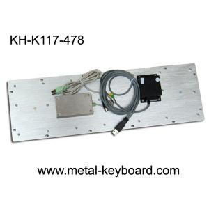 Dustproof metal panel mount keyboard with trackball and number keypad