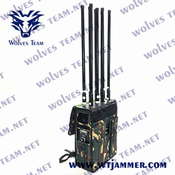 Quality 80W-160W Backpack Signal Jammer For GSM 3G 4G 5G GPS WIFI UHF VHF Signal Interference Capability for sale