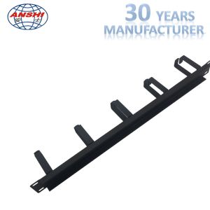 D Type Horizontal Cable Management 19 Inch 1u 5 Ring Metal Cat5e Patch Cord