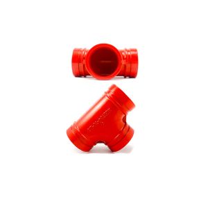 Durable Ductile Iron Pipe Fittings Grooved Reducing Tee Female Connection