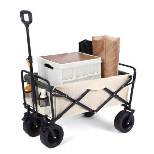 Wholesale Iron Foldable Wagon Cart Camping Easy to Maneuver Collapsible Garden Cart from china suppliers