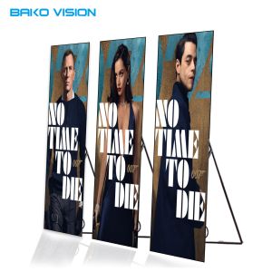 Wholesale Poster LED Display Indoor Mirror Screen Digital Advertising Signage Movable Panel for Mall from china suppliers