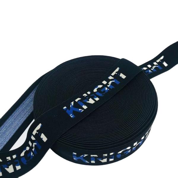 Shiny Non-slip Jacquard Elastic Band Custom Width Stretch Ribbon Webbing DIY Decor Belt