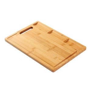 Eco Friendly Natural Bamboo Cutting Board 30*21.1*1.5cm Size Custom Logo for