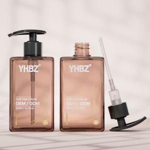 300ml Square PET Plastic Pump Bottle for Liquid Soap and Shampoo with Screw-on