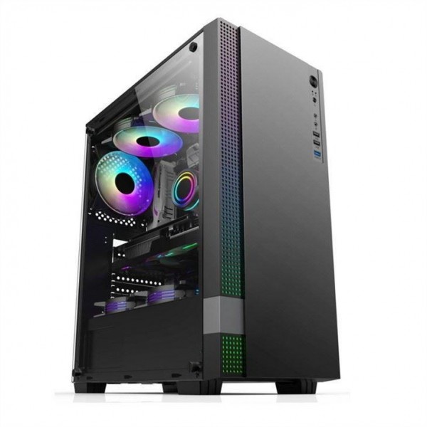 Quality Mid-Tower PC Gaming Case ETEK Mid Tower PC Gaming ATX Computer Case Support 6 ARGB fans, Tempered Glass Side Pandel. for sale