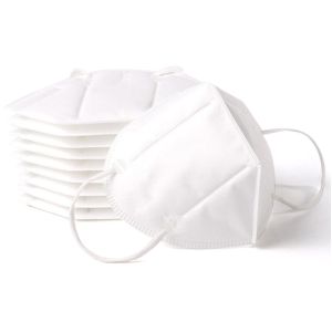 Facial Masks KN95 Disposable Face Mask Non Valve 5 Layer White Color GB2626-2006